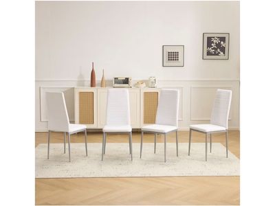 4 PU Leather Dining Chairs