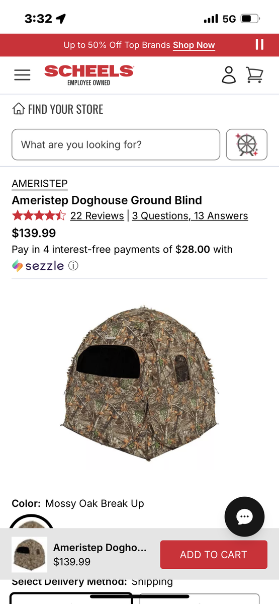 *new* Ameristep Doghouse Ground Blind