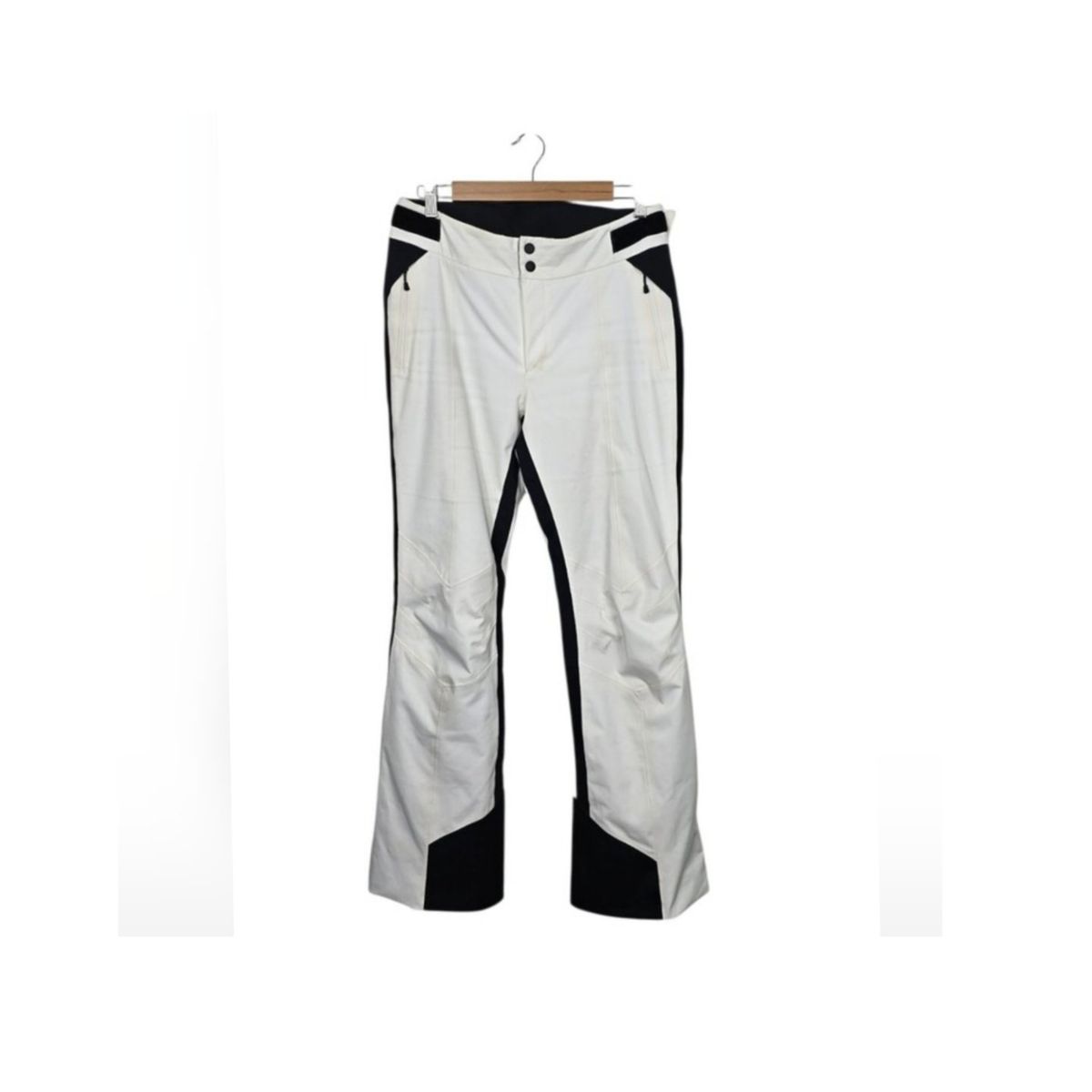Bogner Fire + Ice Stretch Boot Cut Ski Pants Adjustable Waist White & Black US 8