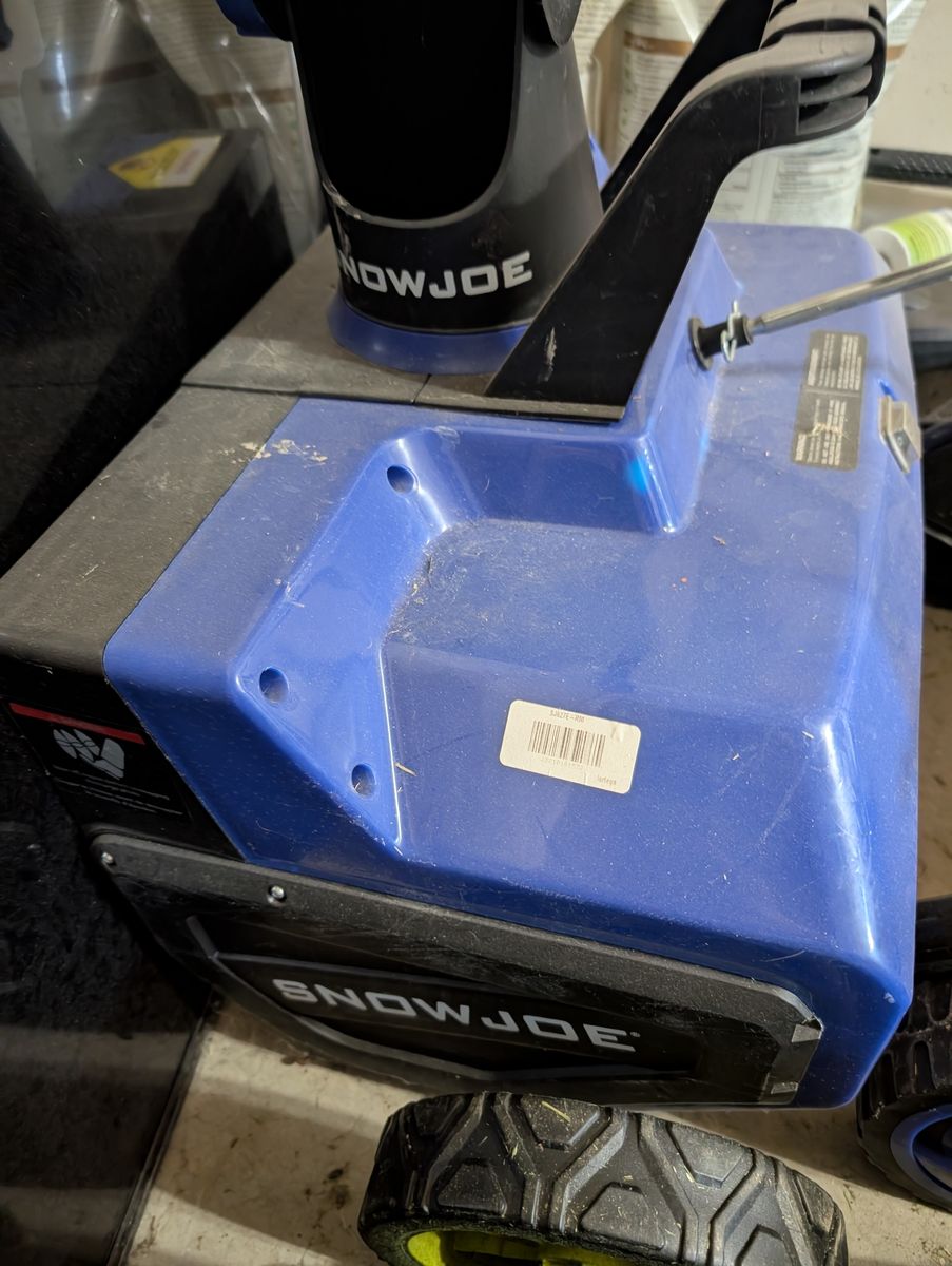 Snow Joe Electric Snow Blower Blue and Black