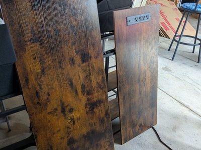 l shaped desk with plug in and USB