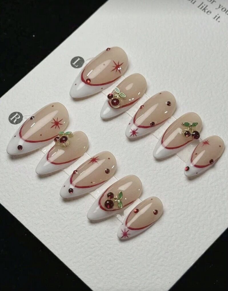 10 Pcs Handmade Press On Nail Set