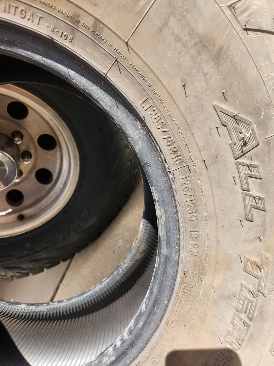 Spare tire without rim