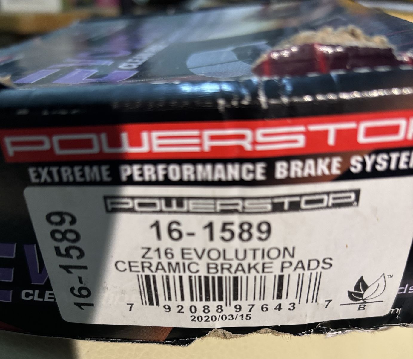 % Brake Pads Evolution 16-1589 Z16 Front fits 2018-2025 Jeep