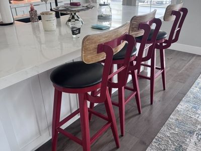 Custom Mid Century 30inch Barstools Set Of 3