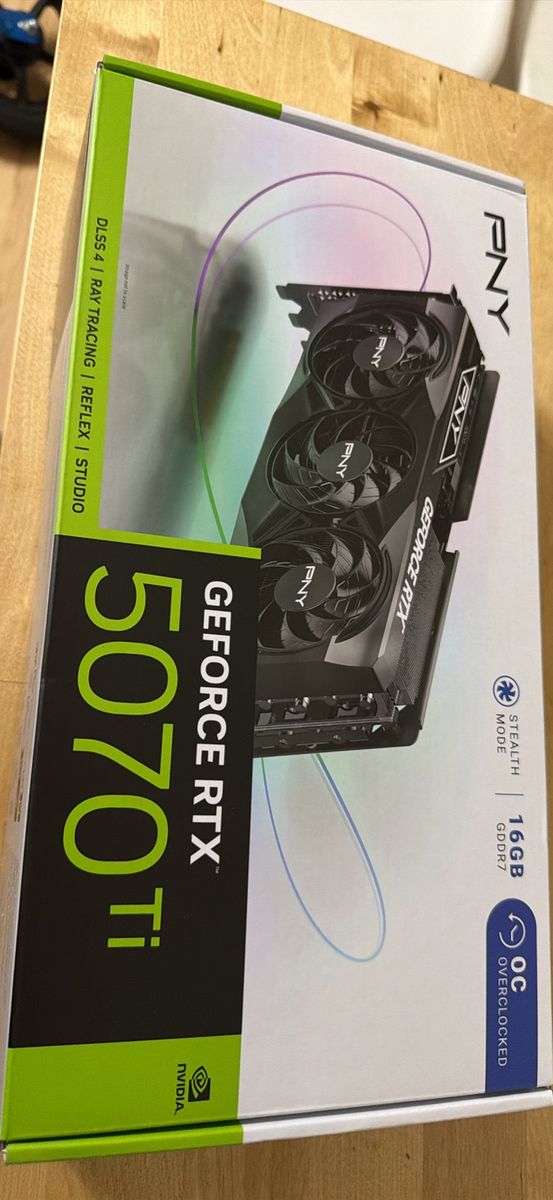 PNY GeForce RTX 5070 Ti 16GB GDDR7 Overclocked Graphics Card