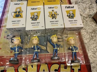 Fallout 76 Vault Boy Bobblehead Collection - Strength, Endurance, Charisma, Perception, Big Guns, Melee