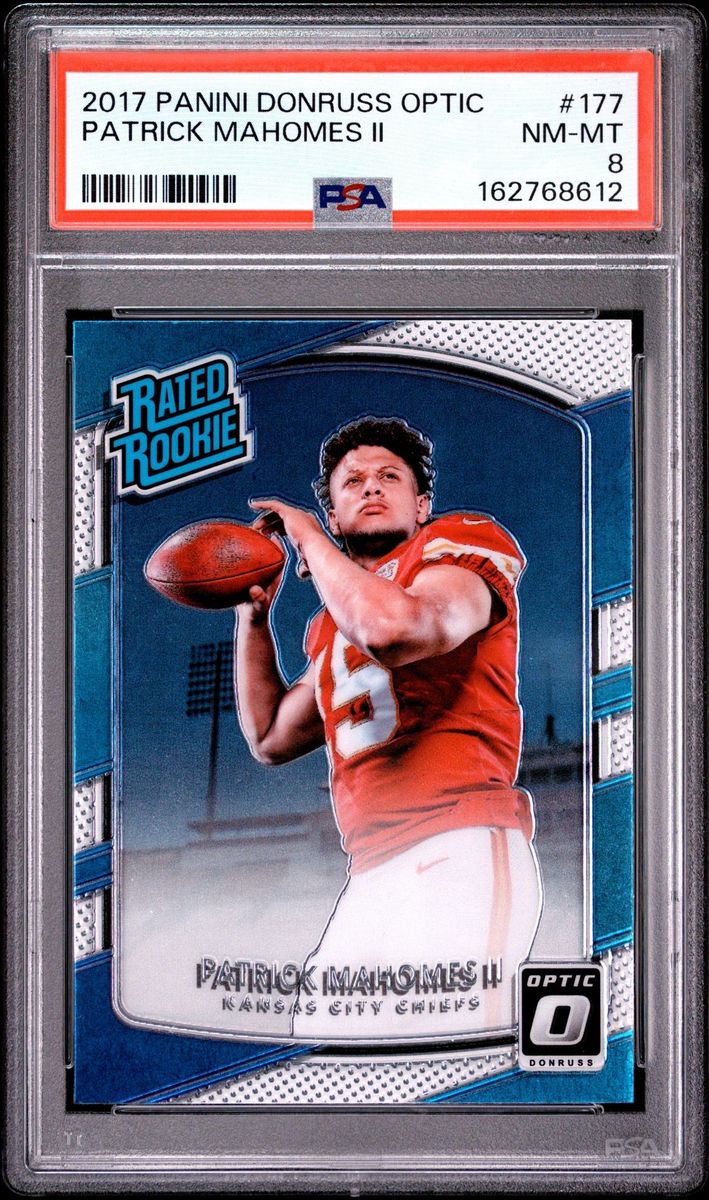 2017 Panini Donruss Optic Patrick Mahomes II Rated Rookie #177 PSA 8