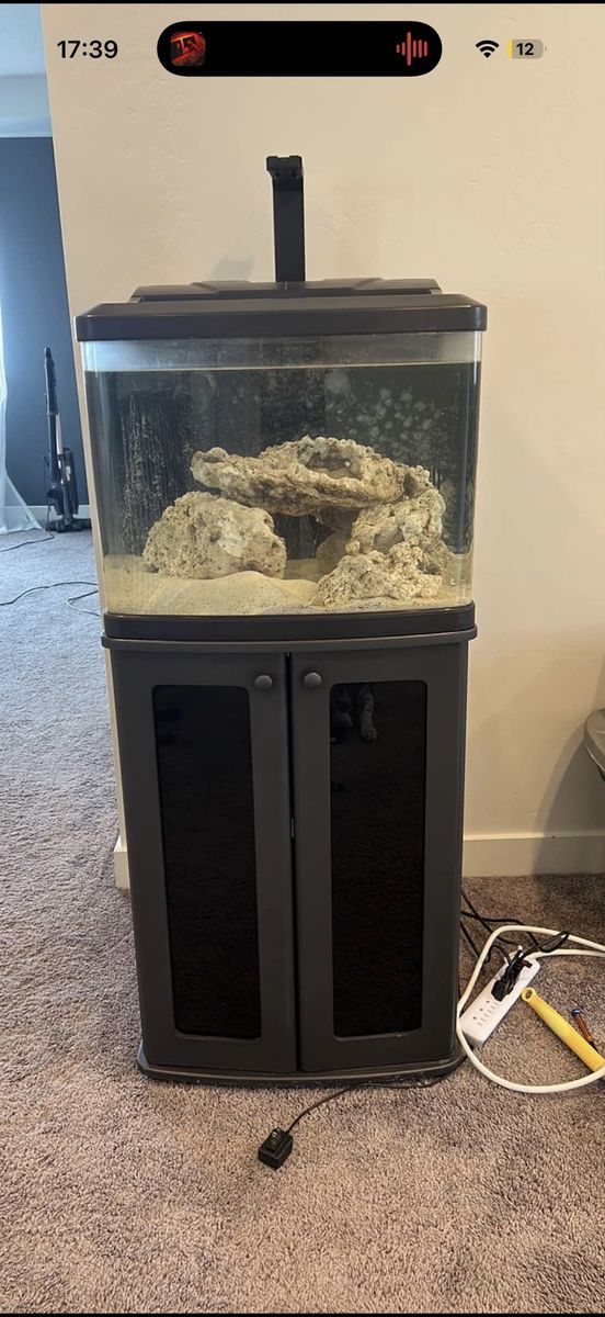Salt water tank and supplies