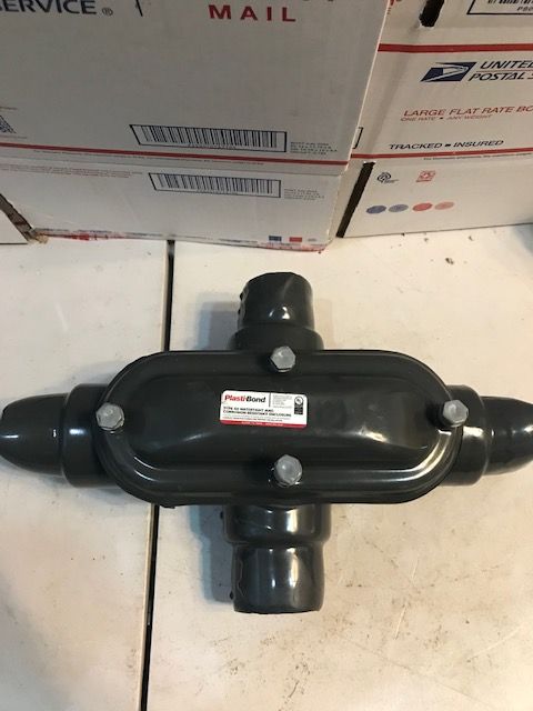 2" plasti-bond 4-way conduit body PRHX68