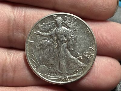 1942 Walking Liberty Half Dollar Silver Coin - United States of America 80 or best offer