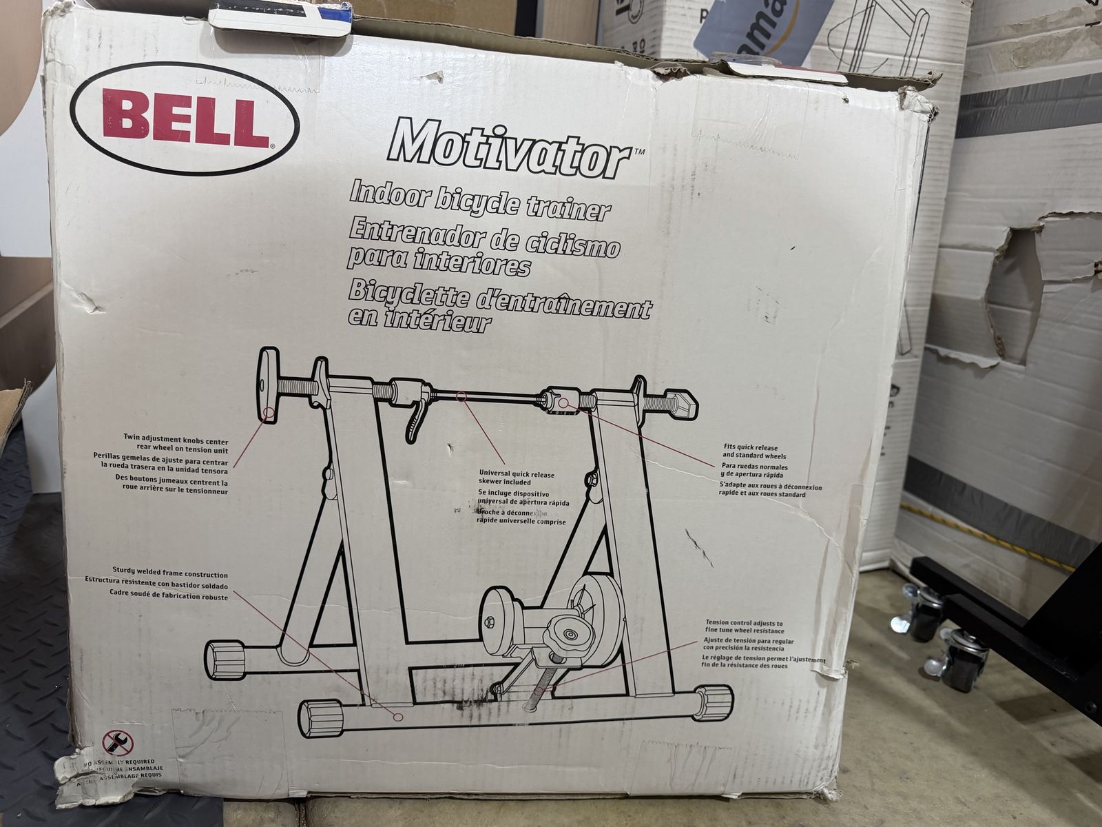 Bell Motivator Indoor Bicycle Trainer - Black, Adjustable Resistance, Quick Release Compatible