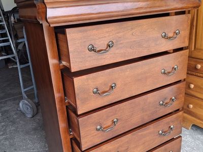 extra tall pine wood 6 drawers dresser/tlyn