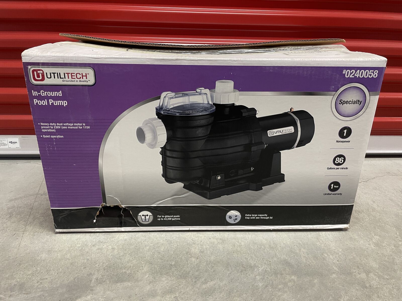 [NEW] Utilitech 1HP Thermoplastic 115 & 230V In-Ground Pool Pump
