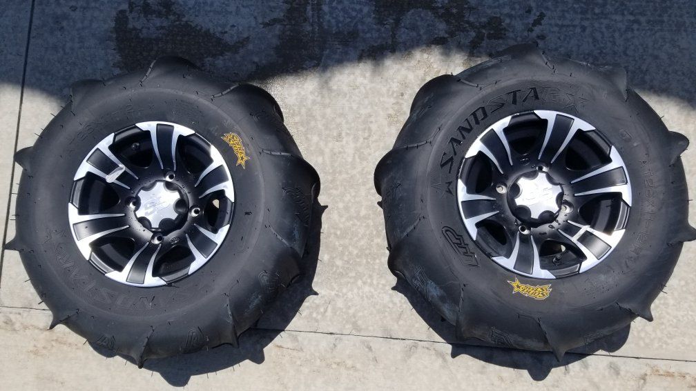 ITP Sand Star Rear Tire and Wheel Set - 26x11-12 (10 Paddle) - ATV/UTV Sand Tires