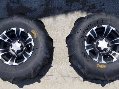 ITP Sand Star Rear Tire and Wheel Set - 26x11-12 (10 Paddle) - ATV/UTV Sand Tires