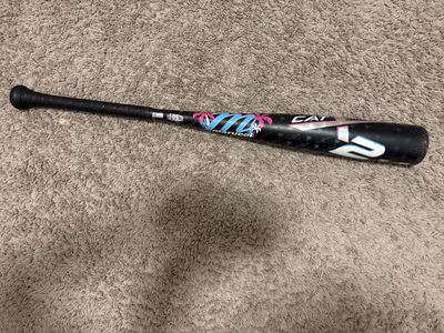 Marucci CAT X 2 30in/22oz. (-8) Baseball Bat - Black/Pink/Blue Palm Tre e Design
