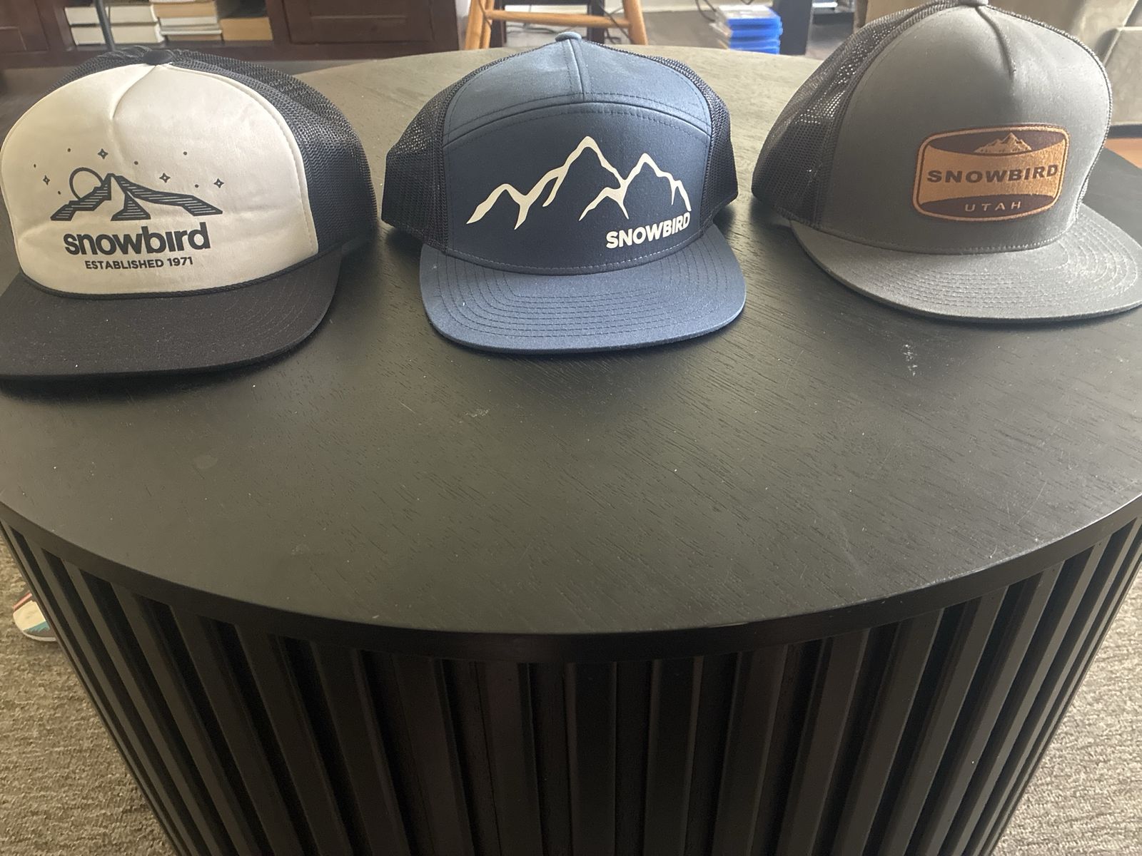 Lot of 3 Snowbird Utah Mesh Back Trucker Hats Snapback Caps