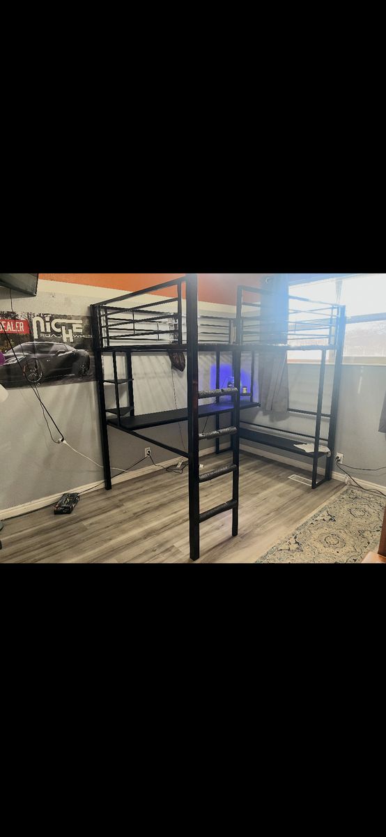Full Size Bunk Bed frame w/desk