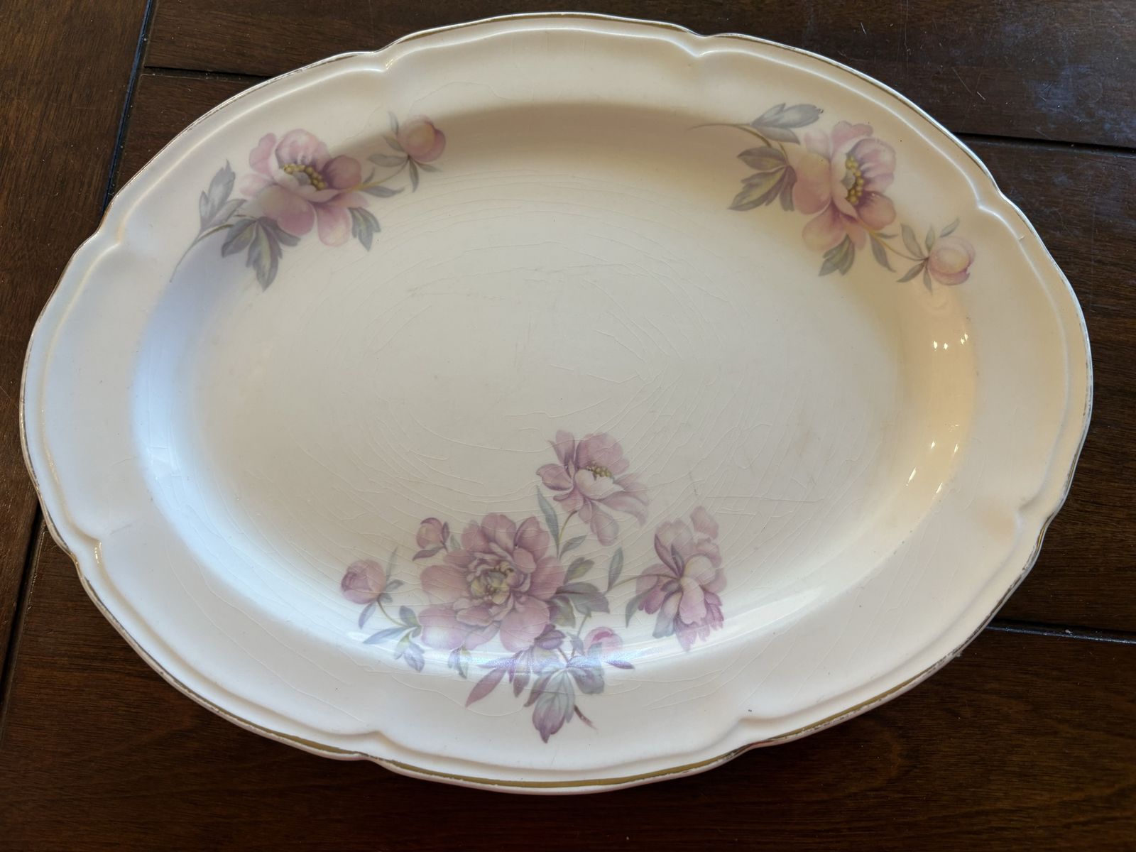 Peony by Edwin Knowles Vintage Platter