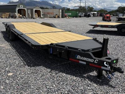 8.5x24 Diamond C HXD 210 Wide Body w/ Drive Over Fenders Tilt Trailer - 23K GVWR - Hydraulic Jack(s), Pro Tilt