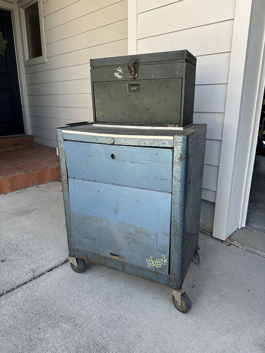 Vintage 1960s Huot rolling Tool Box Garage Mancave