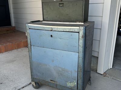 Vintage 1960s Huot rolling Tool Box Garage Mancave