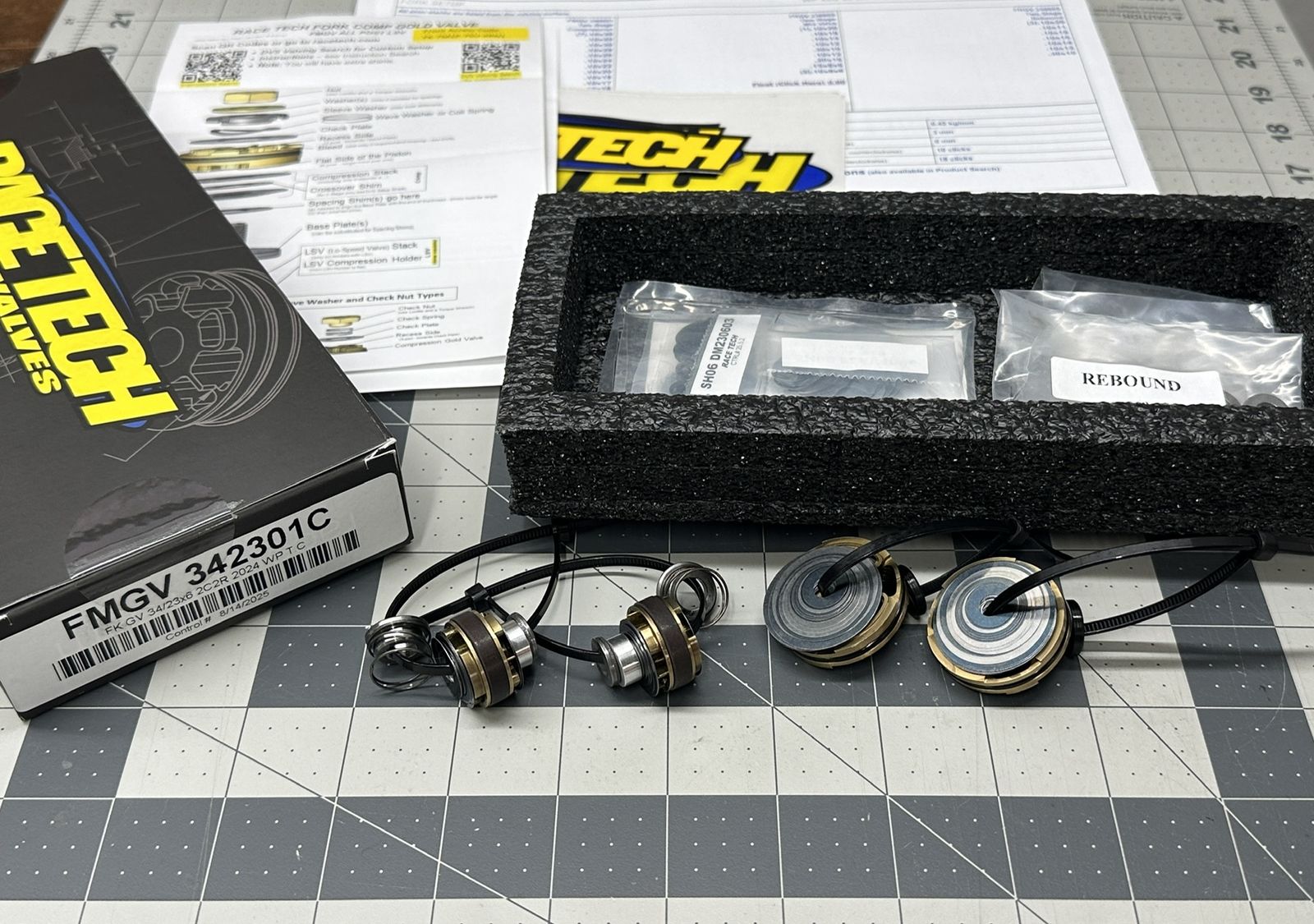 Race Tech Gold Valves WP Xact CC fork KTM Husqvarna GasGas