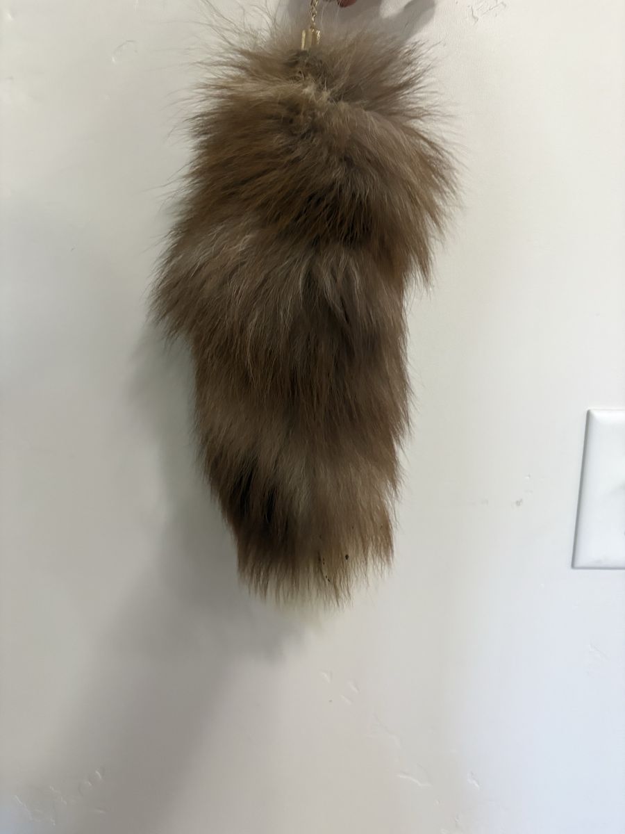 Brown Fox Tail Keychain