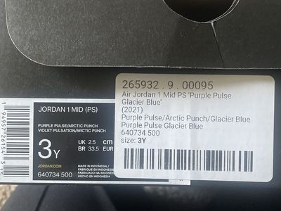 Air jordan 1 Purple Pulse/Artic Punch