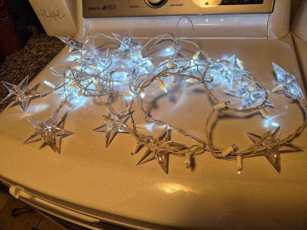 Clear Star LED String Lights - Decorative Indoor/Outdoor Lighting