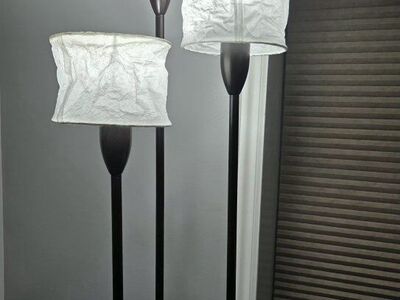 3 Light Torchiere with Bronze Finish Brand New