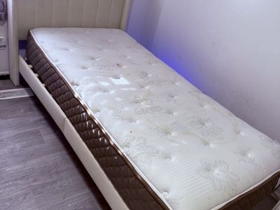 Twin size bed with mattress