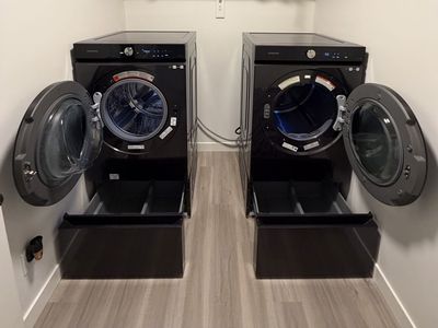Samsung Bespoke AI front load washer and dryer
