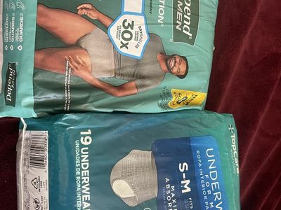 Depend & TopCare Men's Incontinence Underwear Incontinence Supplies Lot