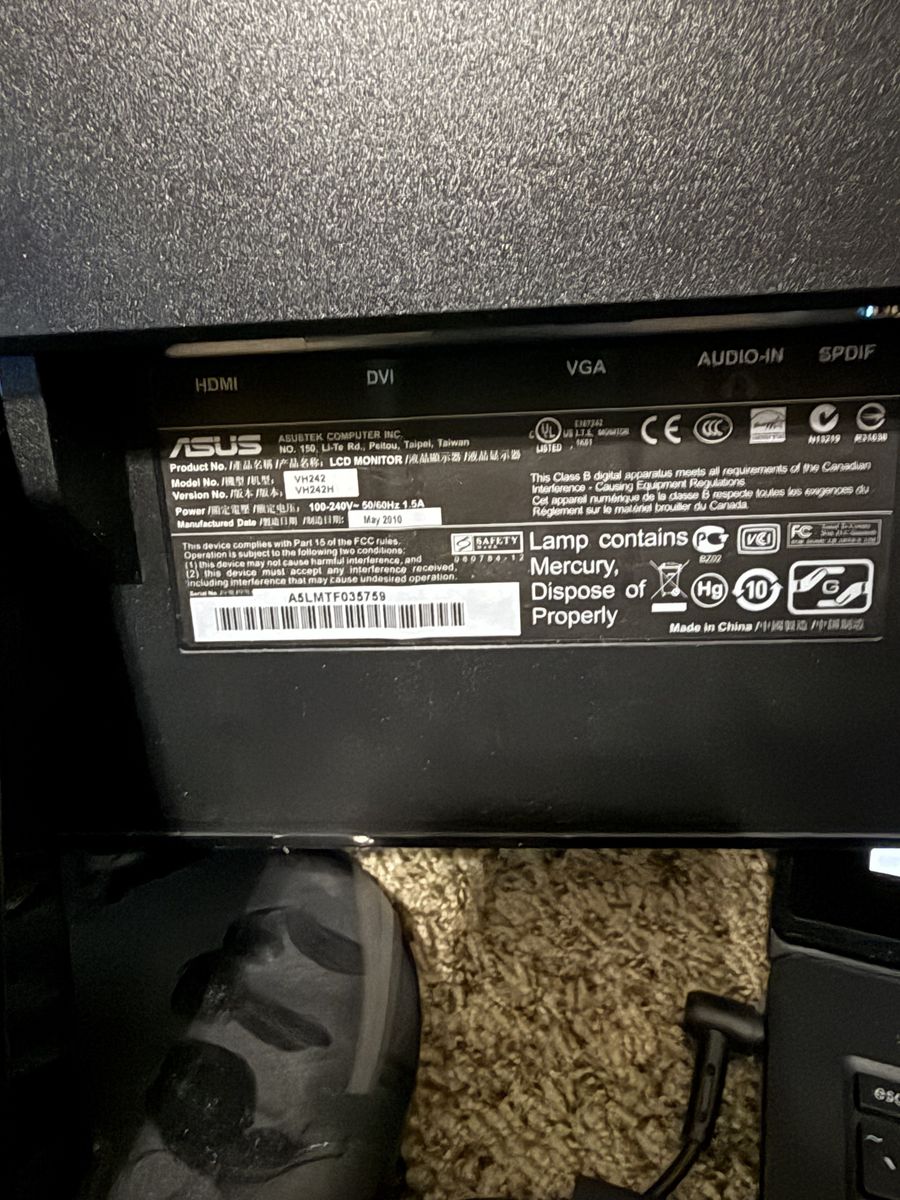 Asus 24" computer monitor