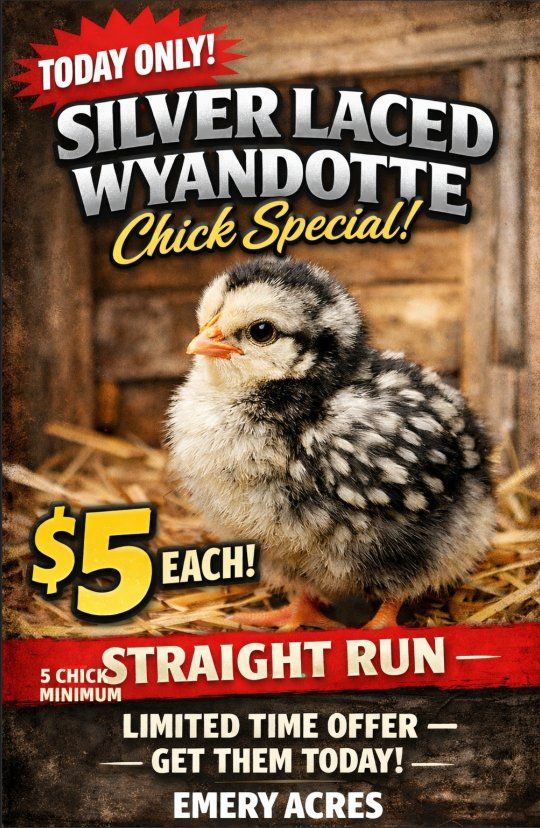 Silver Laced Wyandotte Chicks