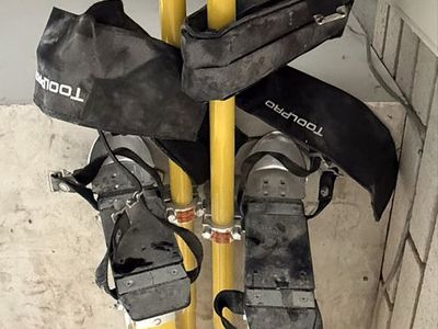 ToolPro 24 in. to 40 in. Magnesium Adjustable Drywall Stilts With Soft Straps