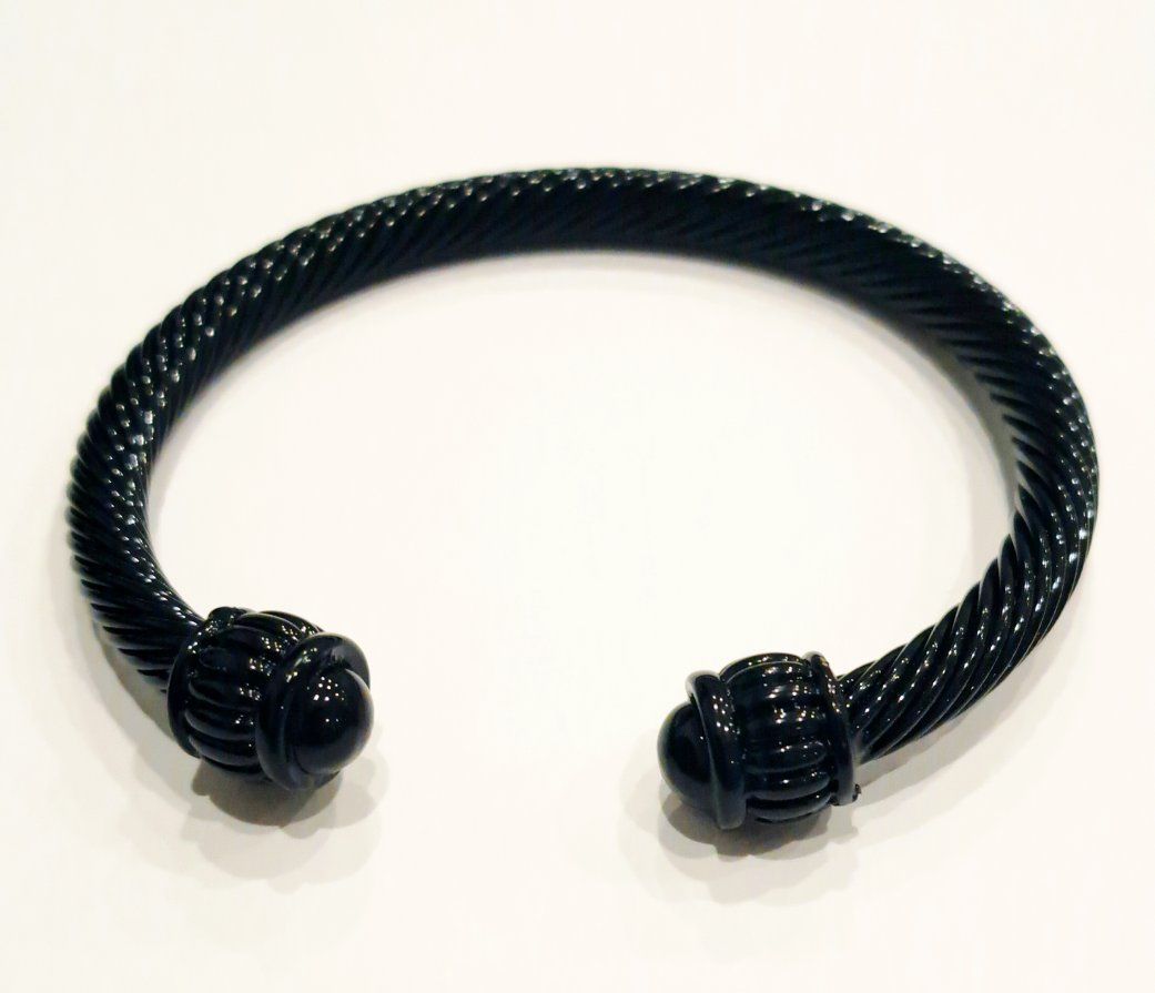 David Yurman Black Renaissance Cable Cuff Bracelet.  $200 cash.