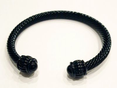 David Yurman Black Renaissance Cable Cuff Bracelet. $200 cash.