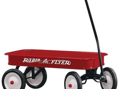 RADIO FLYER 18 Wagon, 150 lb Capacity, Steel, Classic Red