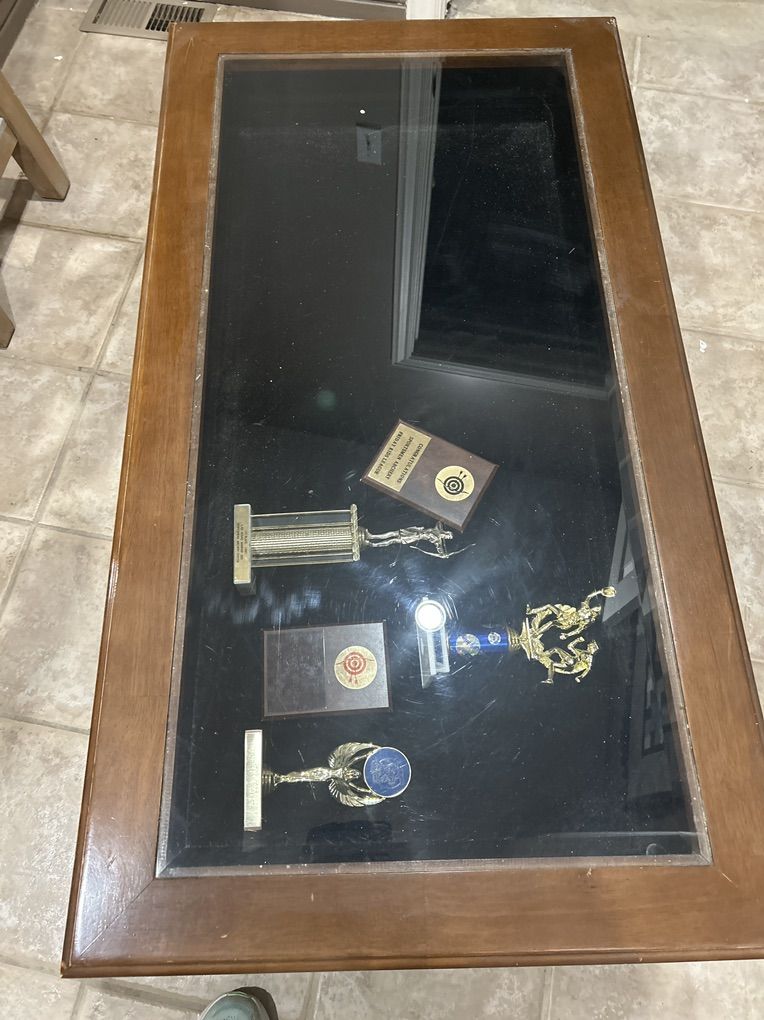 Coffee Table With Trophy Display