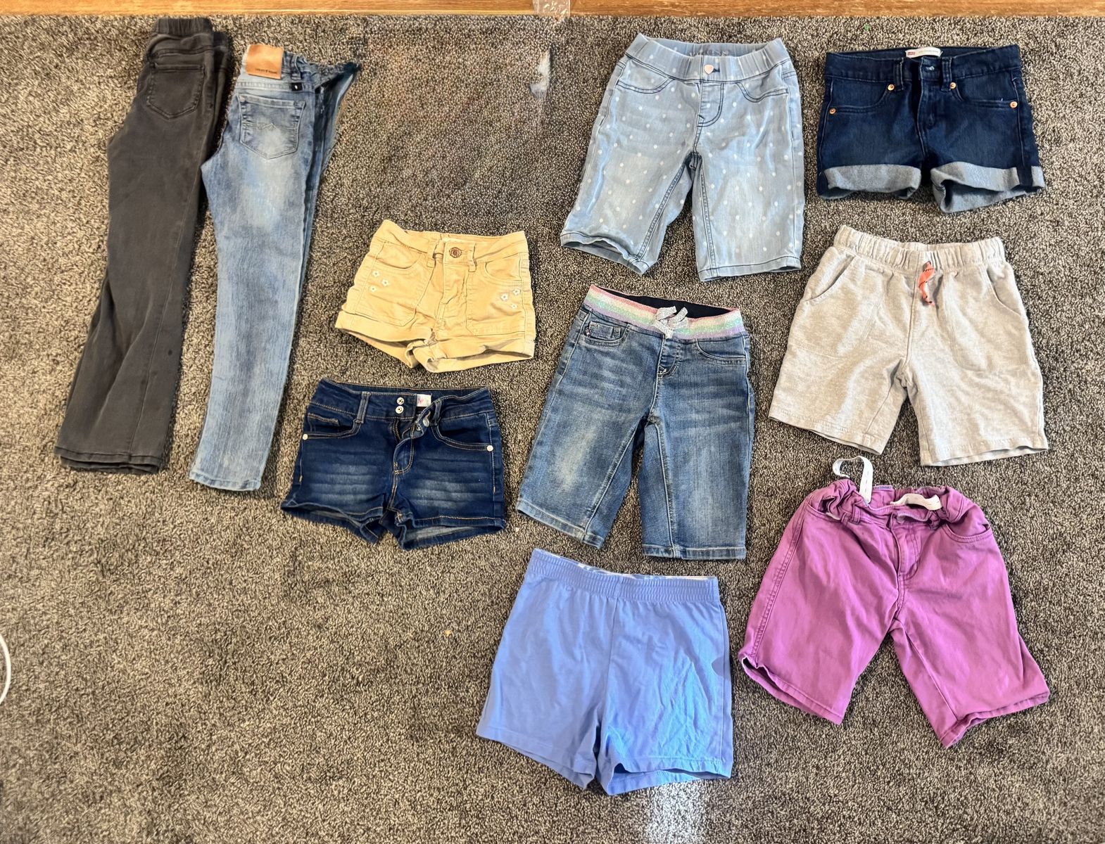 Cute, nice size 7 girls shorts and 2 pants