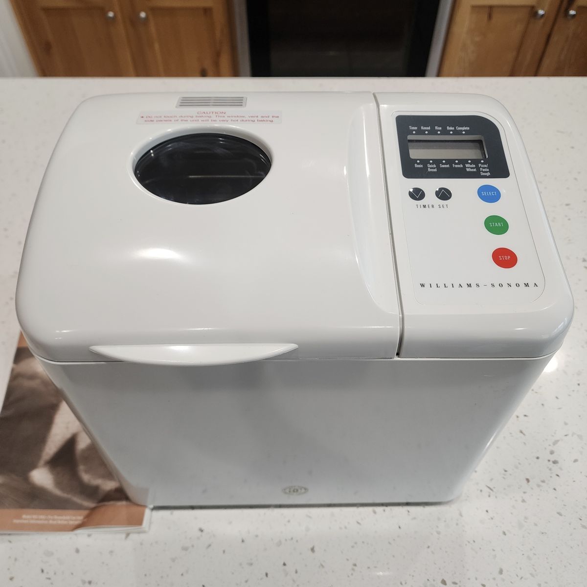 WILLIAM SONOMA MODEL WS-1094 2 LB LOAF AUTOMATIC BREAD MACHINE & MANUAL WORKS GREAT! 