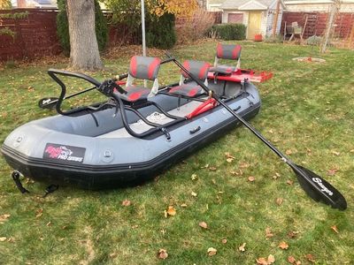 12ft River Rat Pro self bailing raft