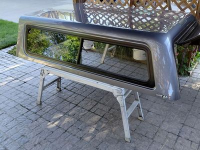 Chevy Colorado LONG BED 6’2” CAMPER SHELL fits 2015-2021 ARE CX 19 series Color: Satin Steel Geay