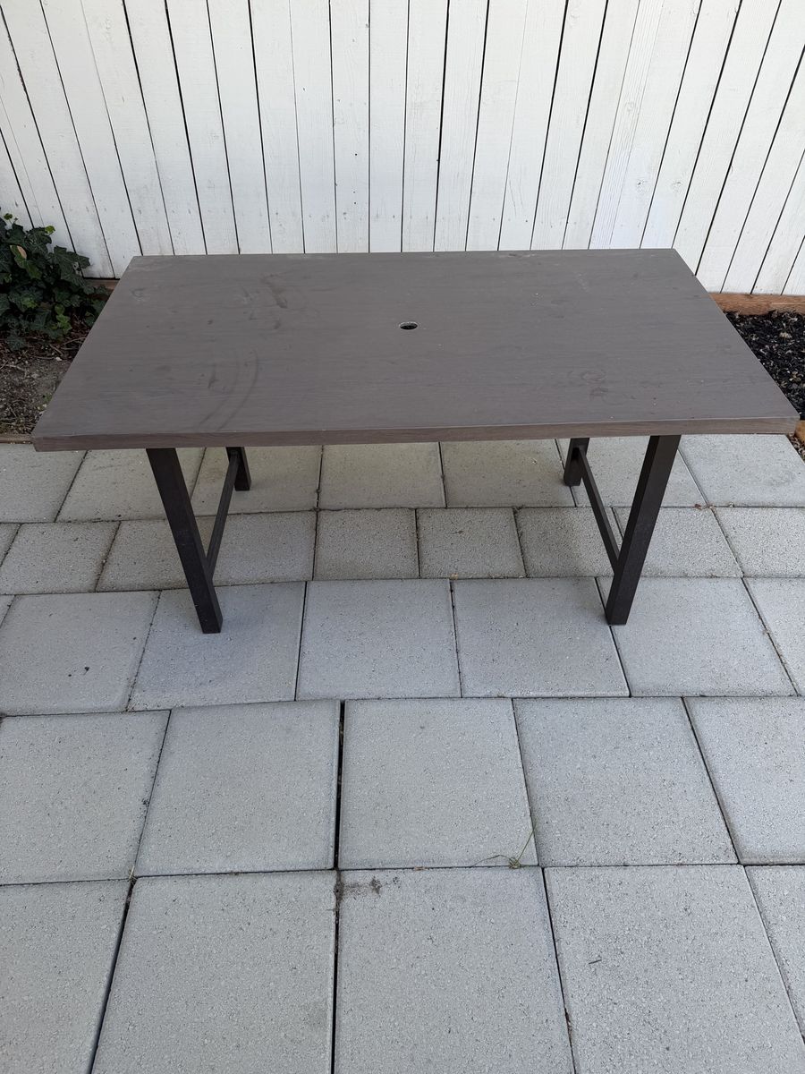 Metal outdoor table