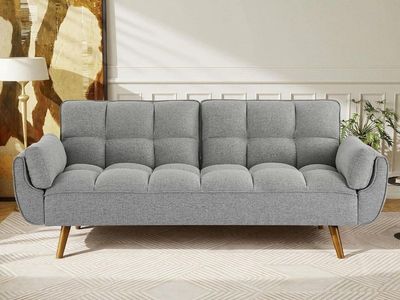 CONVERTIBLE FUTON SOFA BED – GRAY – BRAND NEW IN BOX