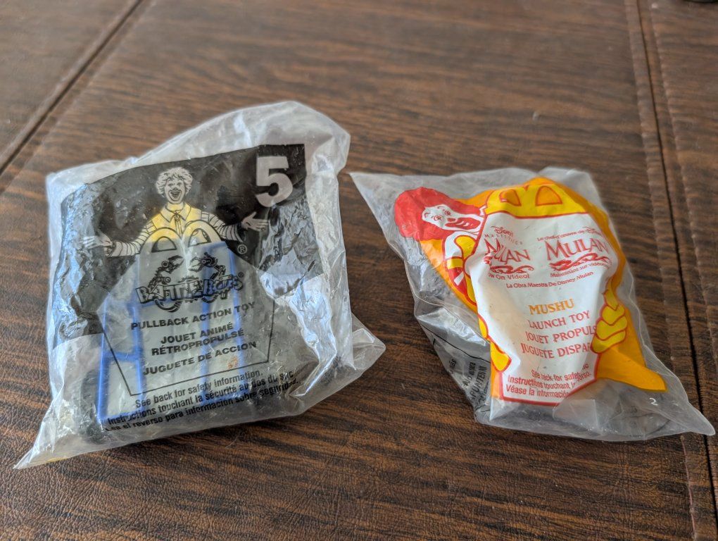 McDonald's Happy Meal toys Mulan Mushu battlebots