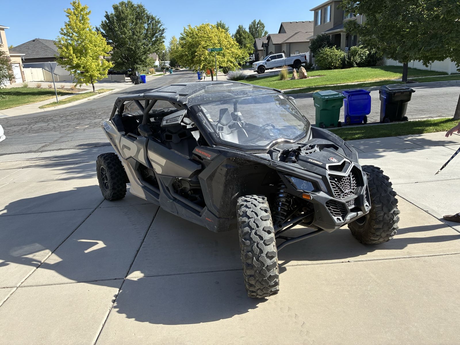2022 Can Am Maverik DS w/racing helmets